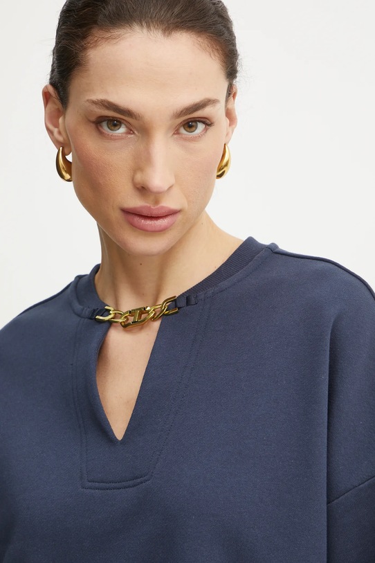 Twinset bluza bawełniana granatowy 251TP2483