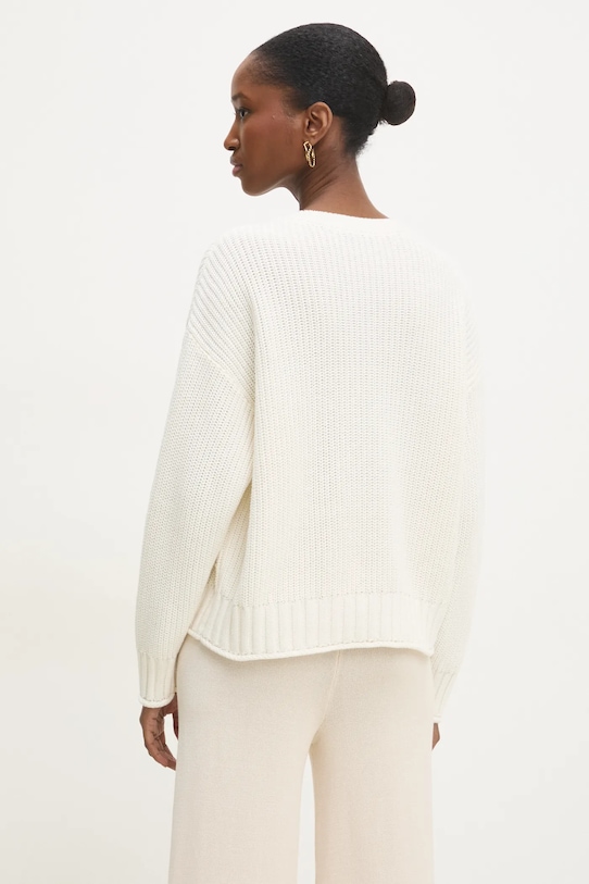 Odzież Twinset sweter bawełniany 251TP3600 beżowy