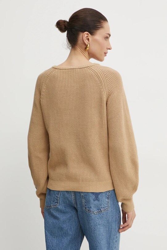 Одежда Хлопковый свитер Twinset 251TP3170 коричневый
