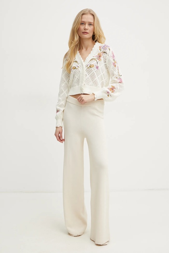 Bavlněný kardigan Twinset 251TP3640 béžová SS25