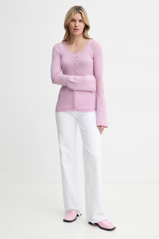 Herskind cardigan din lana Liw 5434825 violet SS25