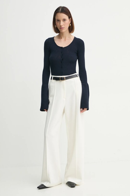 Herskind cardigan din lana Liw 5434825 bleumarin SS25