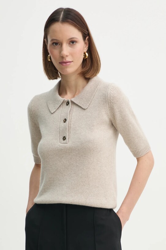 Herskind pulover de lana Alberto grosime medie bej 5417974