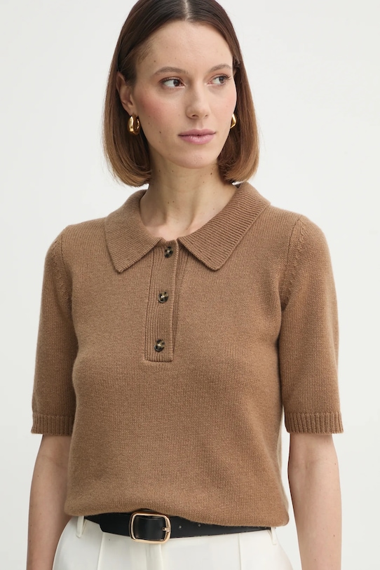 Herskind pulover de lana Alberto grosime medie maro 5417974