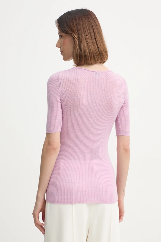 Odzież Herskind sweter wełniany Agnes 5433825 fioletowy