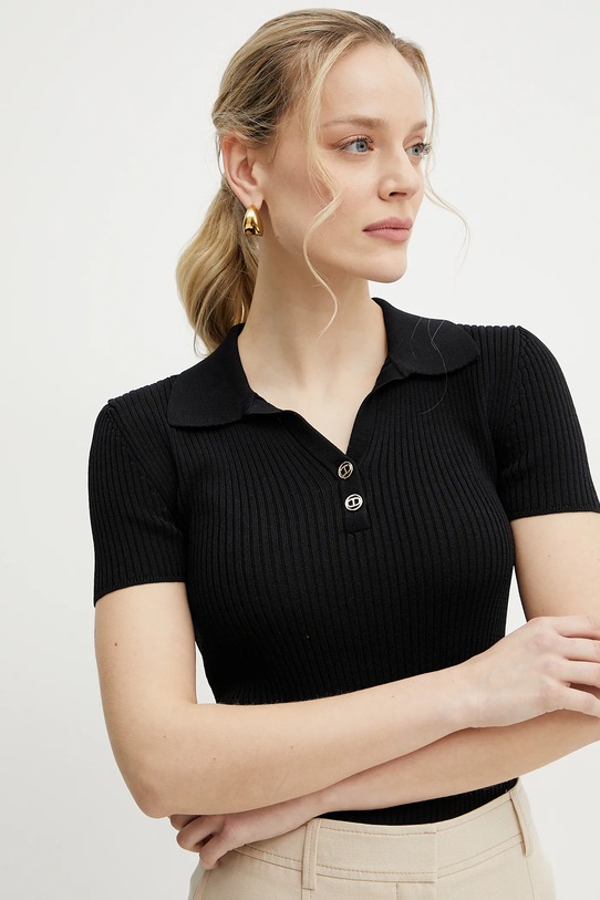 Polo tričko Twinset čierna 251TT3222