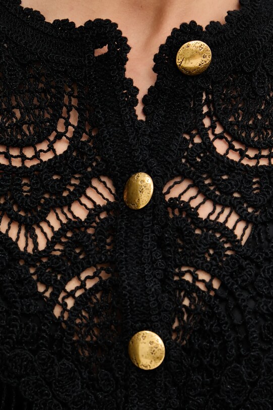 Twinset kardigan bawełniany 251TS3090 czarny