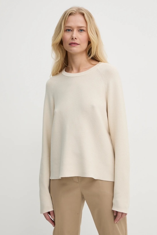 Бавовняний светр Marc O'Polo бавовна бежевий 5000005786