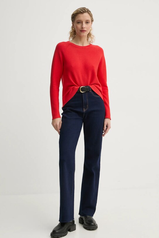 Marc O'Polo sweter bawełniany 5000005786 czerwony SS25