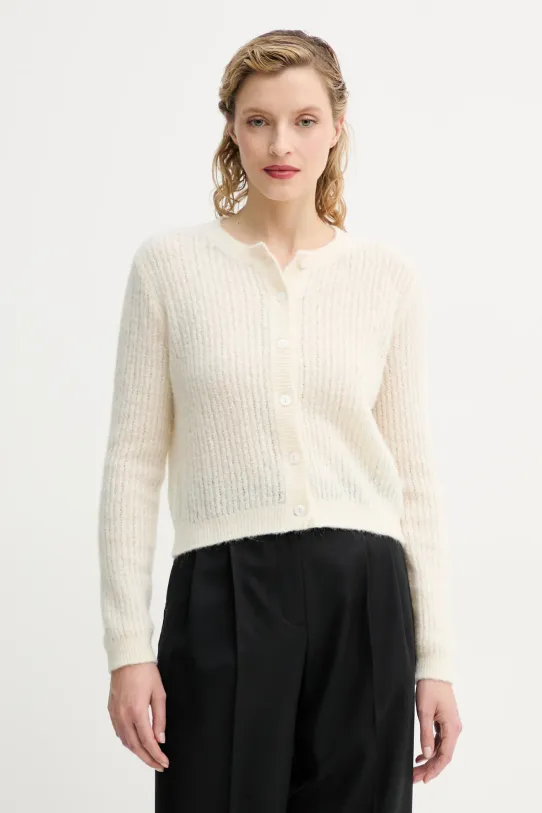 A.P.C. cardigan din amestec de lana cardigan milo rotund bej WPABE.F22246