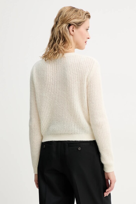 Odzież A.P.C. kardigan z domieszką wełny cardigan milo WPABE.F22246 beżowy