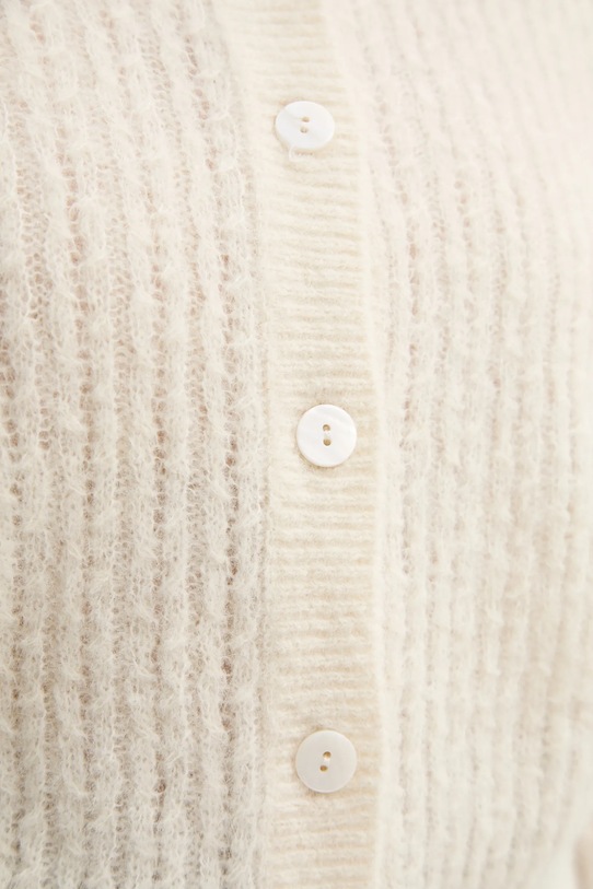 Жилетка с вълна A.P.C. cardigan milo WPABE.F22246 бежов