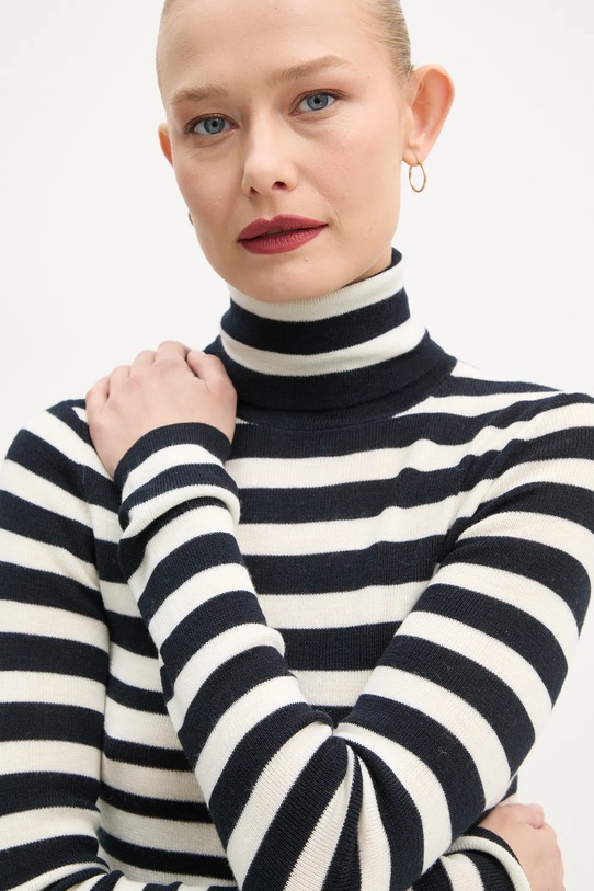 Шерстяной свитер Marc O'Polo тёмно-синий 500556160025