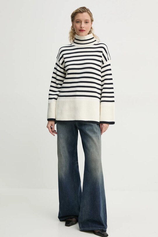 Marc O'Polo sweter 500605960021 beżowy SS25