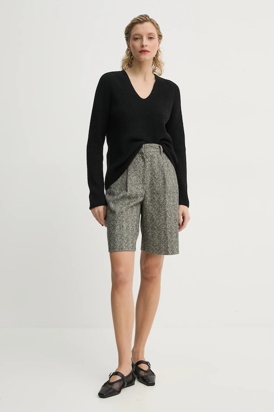 Бавовняний светр Marc O'Polo 500605960097 чорний SS25