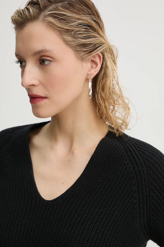 Бавовняний светр Marc O'Polo чорний 500605960097