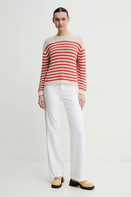 Marc O'Polo sweter 503513660117 beżowy SS25