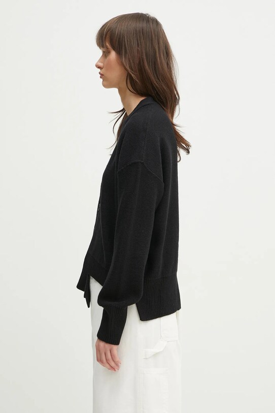 Вовняний кардиган MM6 Maison Margiela S52HP0026 чорний SS25