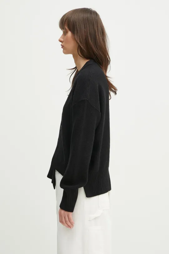 MM6 Maison Margiela woolen cardigan S52HP0026 black SS25