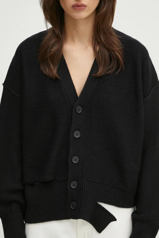 MM6 Maison Margiela woolen cardigan black S52HP0026