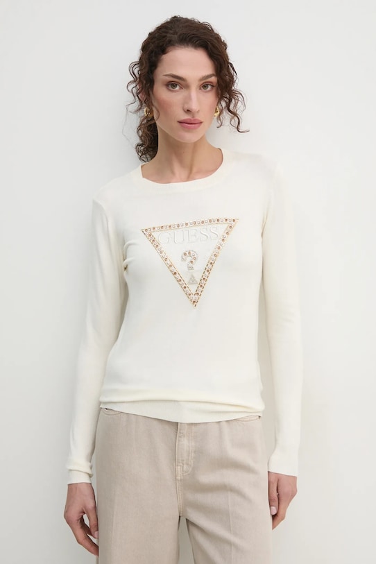 Guess sweter aplikacja beżowy W5RR39.Z2NQ2