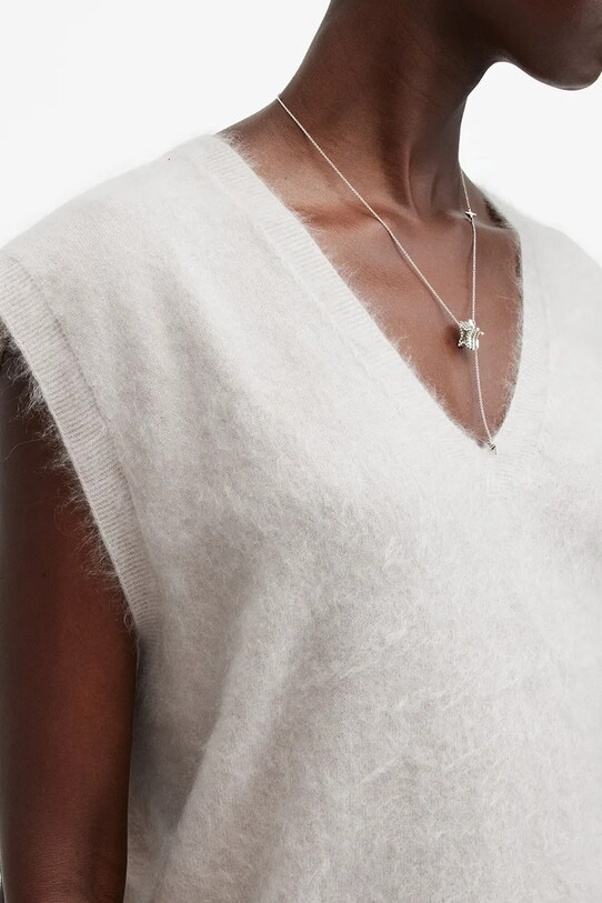 Светр з кашеміру AllSaints REBEL W112KB білий SS25