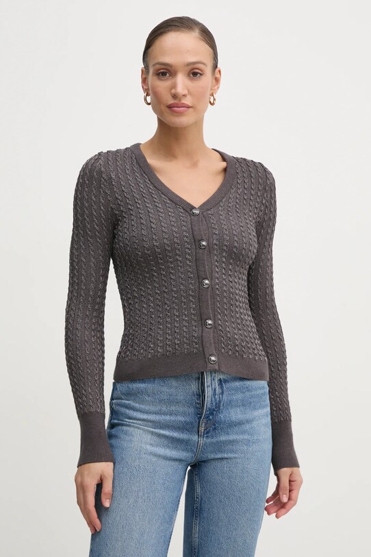 Свитер Guess JOSIE аппликация серый W5RR05.Z3KT0