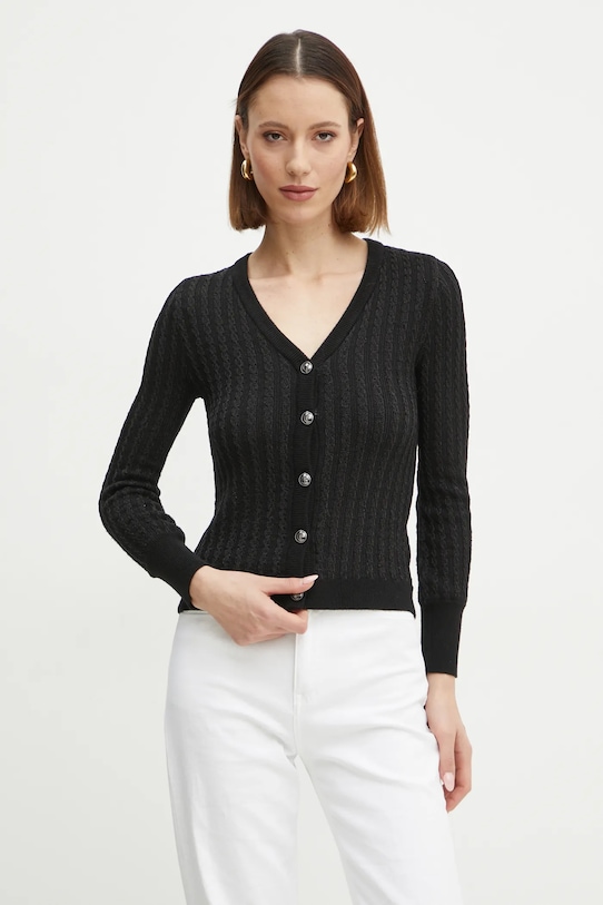 Свитер Guess JOSIE аппликация чёрный W5RR05.Z3KT0