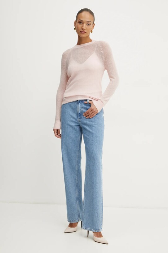 Guess pulover de lana IZABELLA W5RR06.Z3HQ0 roz SS25