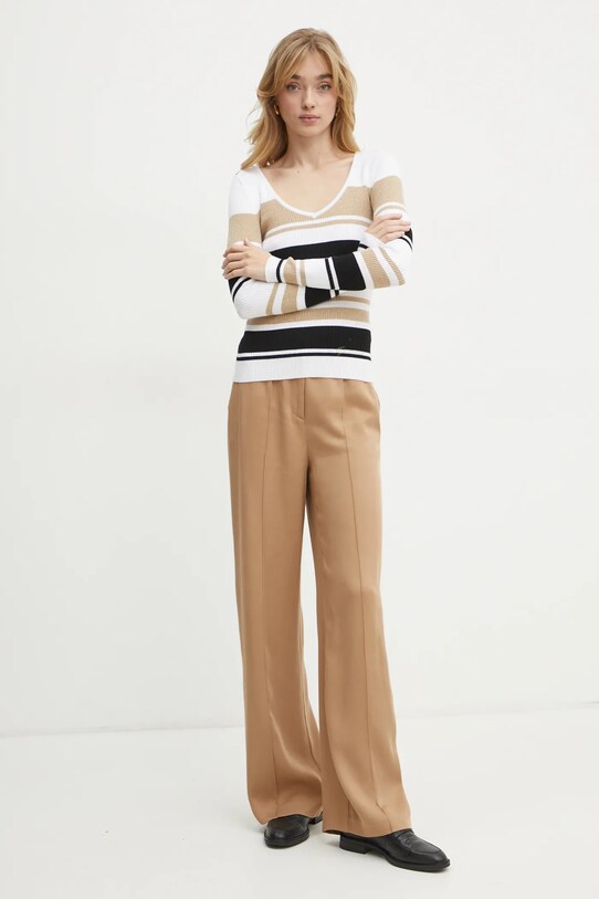 Guess pulover EVIE W5RR22.Z2Y72 alb SS25