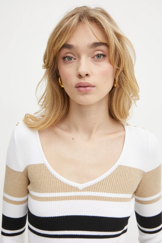 Guess pulover EVIE alb W5RR22.Z2Y72