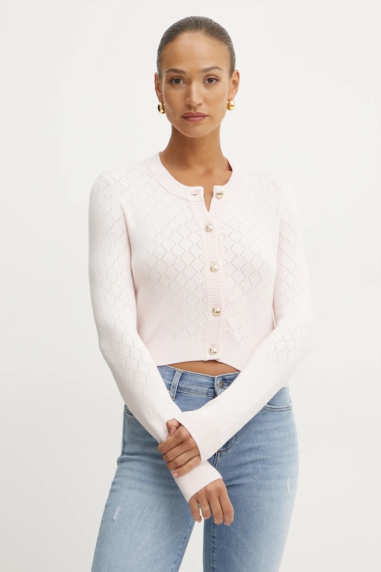 Guess cardigan HOLLAND subtiri roz W5RR23.Z2YJ2