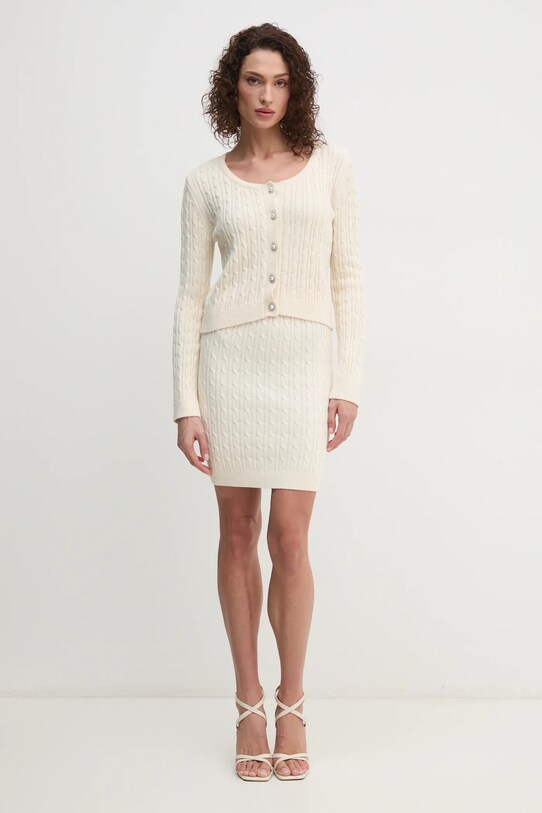 Кардиган з домішкою вовни Guess SIENNA W5RR53.Z37L1 бежевий SS25