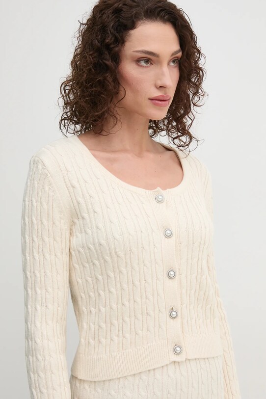 Кардиган з домішкою вовни Guess SIENNA бежевий W5RR53.Z37L1