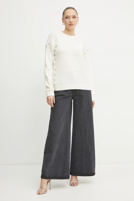 Guess pulover din amestec de lana ELLISS W5RR13.Z3KY0 bej SS25