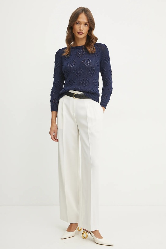 Bavlněný svetr Luisa Spagnoli 58630 námořnická modř SS25