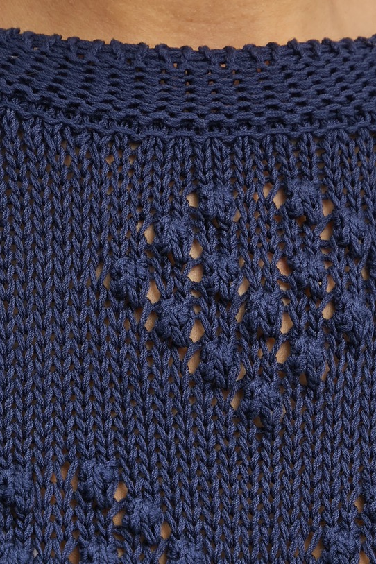 Bavlněný svetr Luisa Spagnoli 58630 námořnická modř