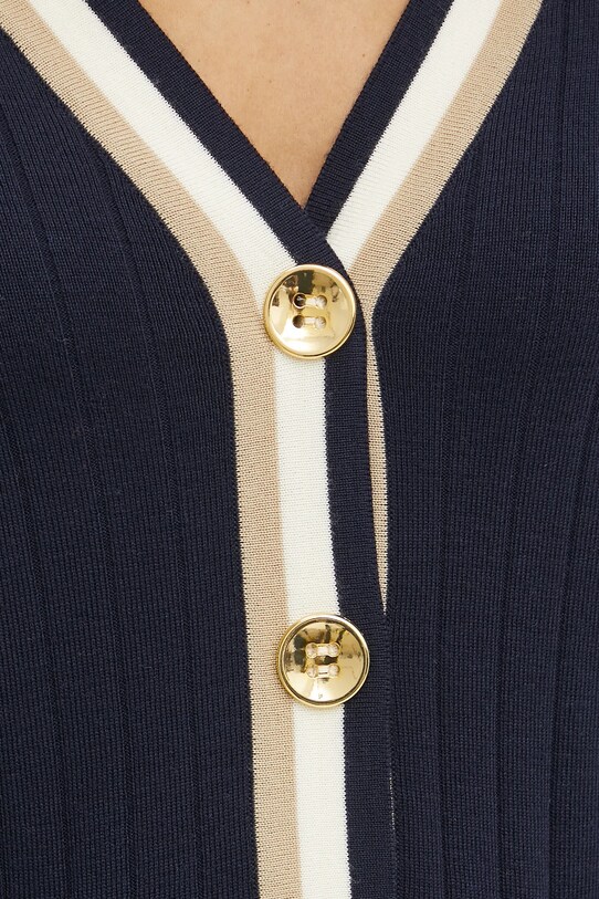 Luisa Spagnoli cardigan din lână 58593 bleumarin