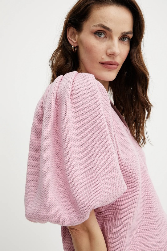 Bavlněný svetr Luisa Spagnoli růžová 100033