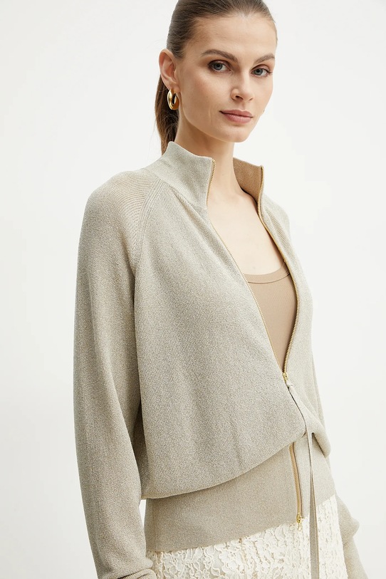 Πλεκτή ζακέτα Marella PORTO2 μπεζ 2513341071