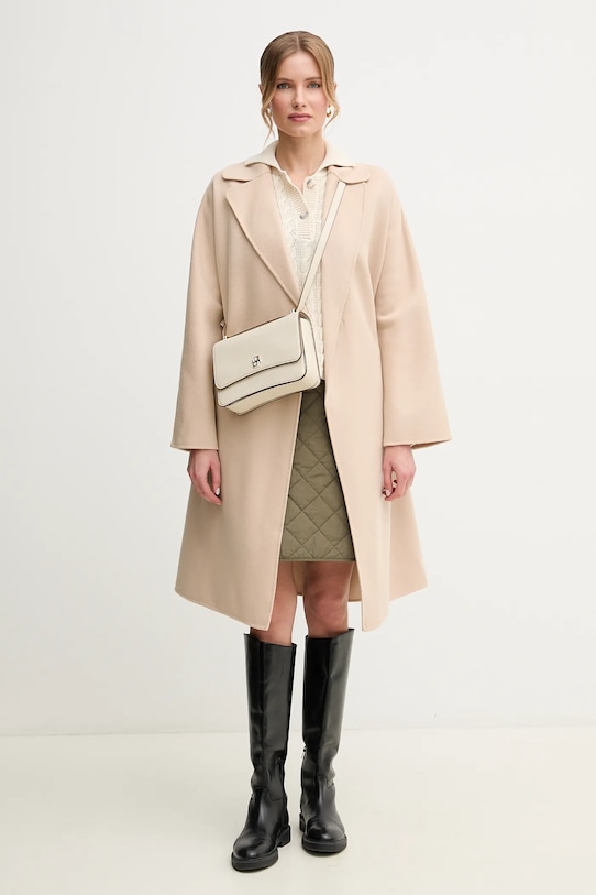 Marella pulover de bumbac ALEXIA 2513361035 bej SS25