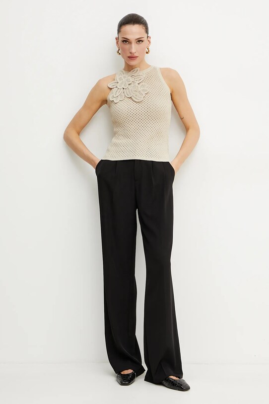 Marella top din amestec de in ARAK1 2513361112 bej SS25