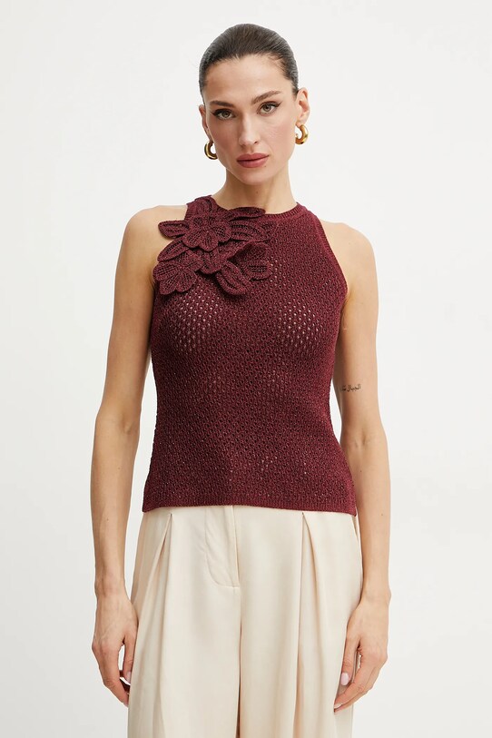 Marella top din amestec de in ARAK1 imprimeu burgundia 2513361112