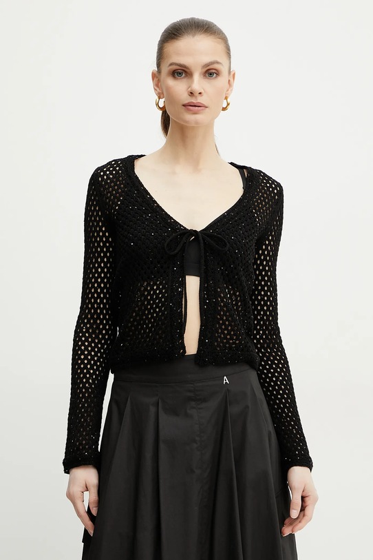 Bavlnený kardigán Marella Emme by Marella čierna 2515341031