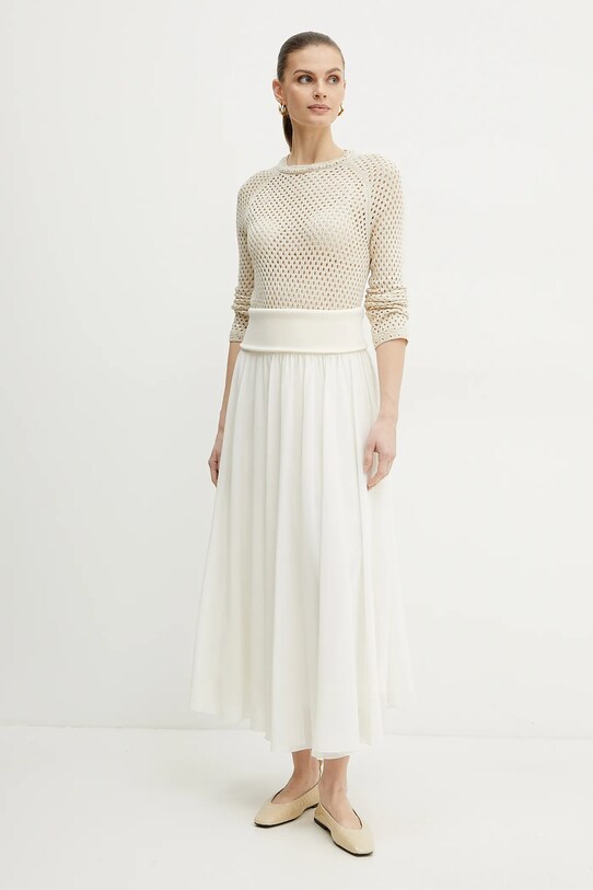 Бавовняний светр Marella Emme by Marella 2515361101 бежевий SS25