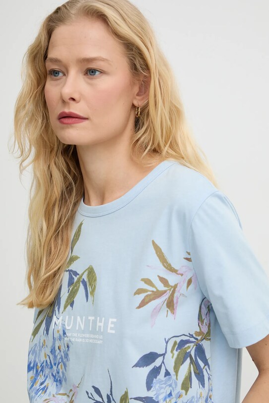 MUNTHE t-shirt bawełniany SILLY niebieski 244110124460