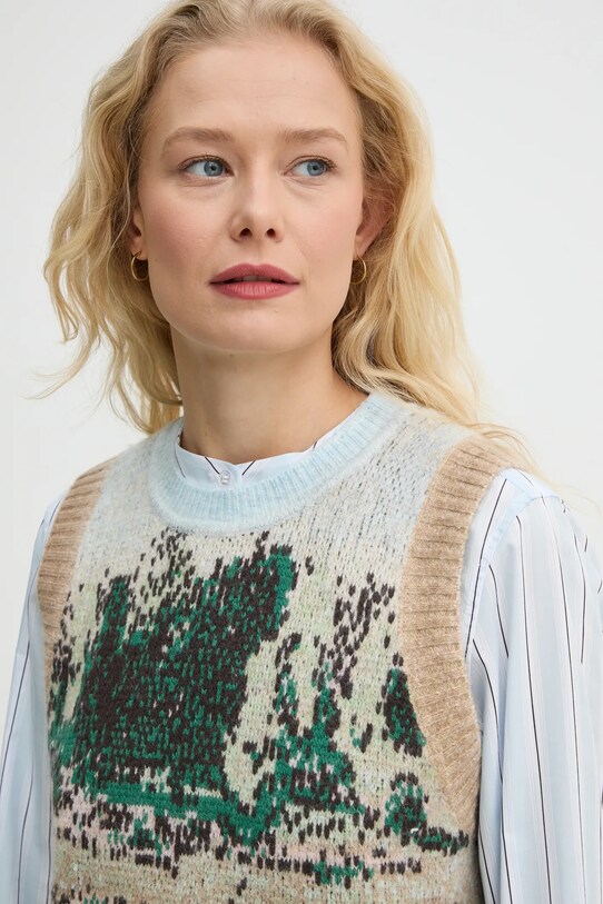 Vesta s příměsí vlny MUNTHE SPACY béžová 244160524475