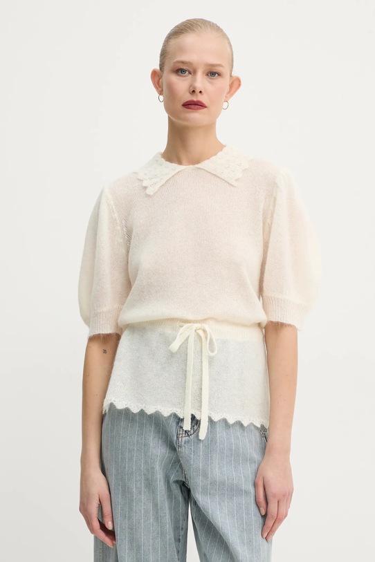 MUNTHE pulover de lână SALCA subtiri bej 244160924473