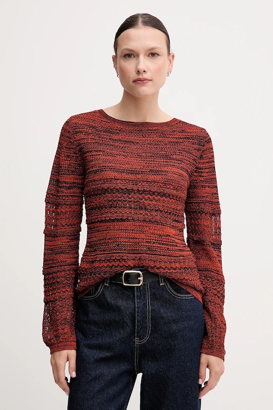 Sisley sweter pozostałe pomarańczowy 19EQL106E