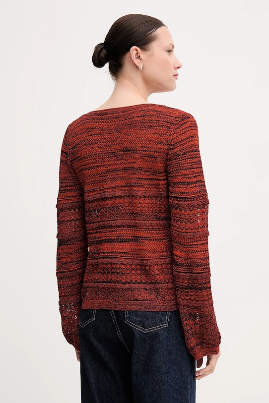 Odzież Sisley sweter 19EQL106E pomarańczowy